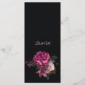 Hand Drawn Roses Dark Romantic Wedding メニュー (裏面)