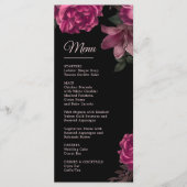 Hand Drawn Roses Dark Romantic Wedding メニュー (正面)