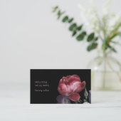 Hand Drawn Roses Flower Black 名刺 (スタンド正面)