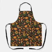 Hand Drawn Rustic Fall Pattern Apron エプロン (正面)
