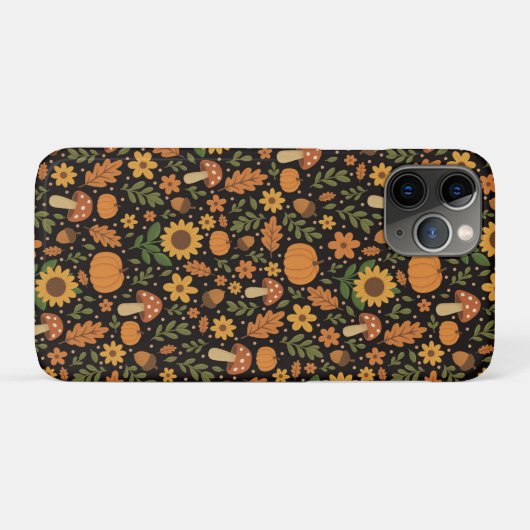 Hand Drawn Rustic Fall Pattern  Case-Mate iPhoneケース (裏面(横))
