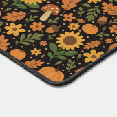 Hand Drawn Rustic Fall Pattern Desk Mat デスクマット (コーナー)