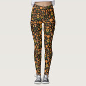 Hand Drawn Rustic Fall Pattern Leggings レギンス (正面)