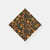 Hand Drawn Rustic Fall Pattern Napkins スタンダードカクテルナプキン (角)