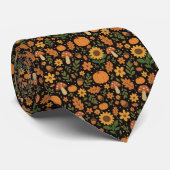 Hand Drawn Rustic Fall Pattern Neck Tie ネクタイ (ロール)