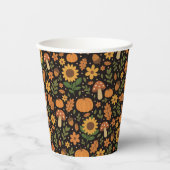 Hand Drawn Rustic Fall Pattern Paper Plates 紙コップ (正面)