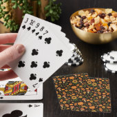 Hand Drawn Rustic Fall Pattern Playing Cards トランプ (インサイチュ)