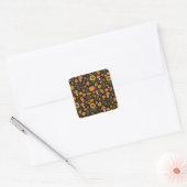 Hand Drawn Rustic Fall Pattern Sticker スクエアシール (封筒)