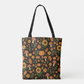 Hand Drawn Rustic Fall Pattern Tote Bag トートバッグ (裏面)