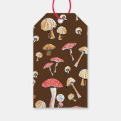 Hand-Drawn Rustic Mushrooms Brown Woodland ギフトタグ (裏面)