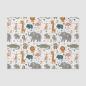 Hand Drawn Safari Animal Print Tissue Paper 薄葉紙 (正面)