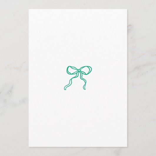 Hand Drawn Scribble Doodles Bow St Patrick's Day  招待状 (裏面)