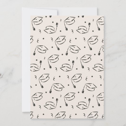 Hand-Drawn Scribble Doodles Graduation Party 招待状 (裏面)