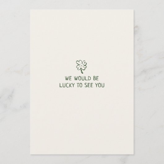 Hand Drawn Scribble Doodles St Patrick's Day 招待状 (裏面)