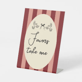 Hand Drawn Scribble Wedding favors  sign 台座サイン