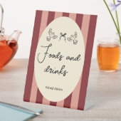 Hand Drawn Scribble Wedding Food & drinks sign 台座サイン (インサイチュ)