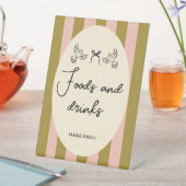 Hand Drawn Scribble Wedding Food & drinks  sign 台座サイン (インサイチュ)