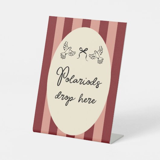 Hand Drawn Scribble Wedding Polaroid sign 台座サイン (正面)