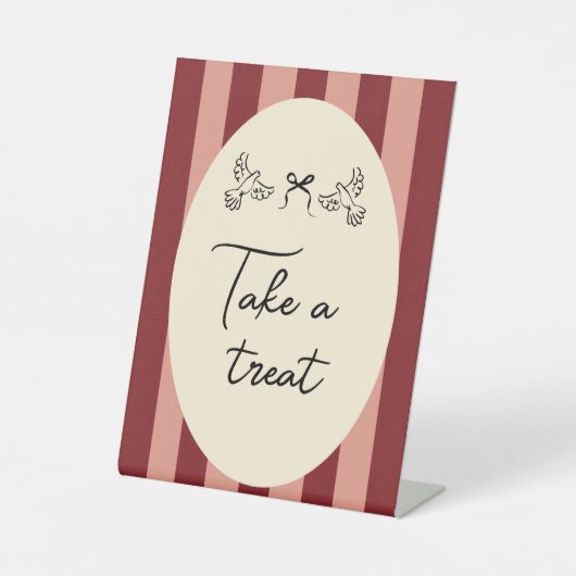 Hand Drawn Scribble Wedding take treat sign 台座サイン (正面)