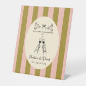 Hand Drawn Scribble Wedding Welcome Sign 台座サイン (正面)