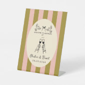 Hand Drawn Scribble Wedding Welcome Sign 台座サイン (正面)