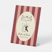 Hand Drawn Scribble Wedding Welcome Sign 台座サイン (正面)