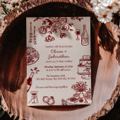 Hand Drawn Scribbles/Doodles Wedding Invitation 招待状