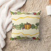 Hand drawn seamless pattern of natural vegetables  クッション (ブランケット)