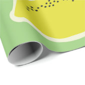 Hand drawn seamless pattern with lemons in yellow, ラッピングペーパー (ロールコーナー)