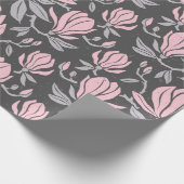 Hand-drawn seamless pattern with magnolia flowers. ラッピングペーパー (角)