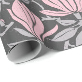 Hand-drawn seamless pattern with magnolia flowers. ラッピングペーパー (ロールコーナー)