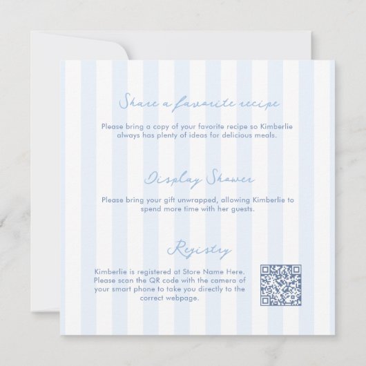 Hand-Drawn Seashell Monogram Coastal Bridal Shower 招待状 (裏面)