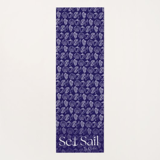Hand-drawn Seashell Patterned Yoga Mat ヨガマット (裏面)