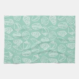 Hand-drawn Shell Patterned Kitchen Towel キッチンタオル