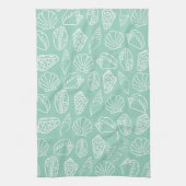 Hand-drawn Shell Patterned Kitchen Towel キッチンタオル (縦)