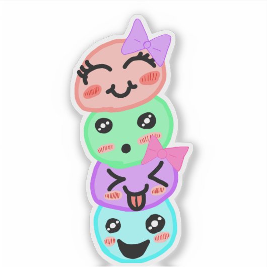 Hand-drawn, Sibling Joy, Emotion Stack, Kids Art,  シール (正面)