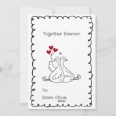 Hand Drawn Silly Goose Funny Saying Valentines Day シーズンカード (裏面)