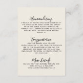 Hand Drawn Simple Vintage Wedding Details エンクロージャーカード (裏面)