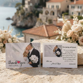 Hand Drawn Sketch Heart Photo Overlay サンキューカード