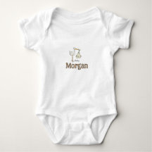 Hand Drawn Sketch Stork Special Delivery Baby Name