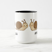Hand Drawn Snail Custom Cute Mug マグカップ (中央)