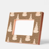 Hand Drawn Snow Covered Pine Tree Pattern レーザー彫刻フレーム (左)