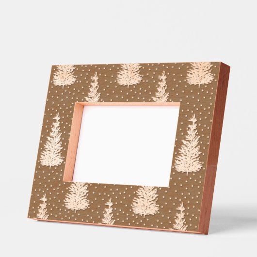Hand Drawn Snow Covered Pine Tree Pattern レーザー彫刻フレーム