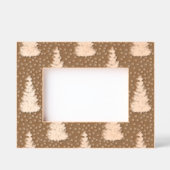 Hand Drawn Snow Covered Pine Tree Pattern レーザー彫刻フレーム (正面)