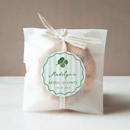 Hand-Drawn St Patrick's Day Wedding Shower Favor ラウンドシール