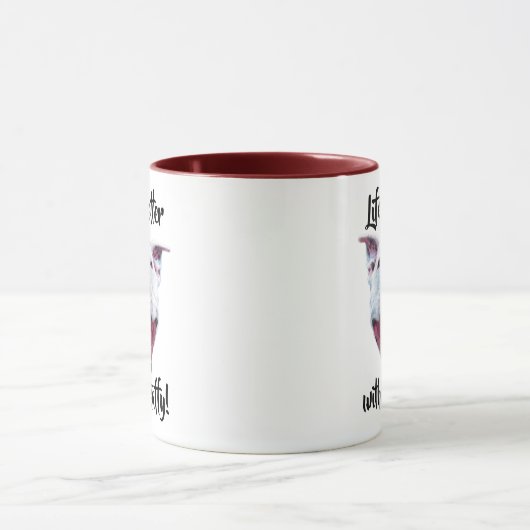 Hand Drawn Staffordshire Bull Terrier Mug マグカップ (中央)