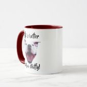 Hand Drawn Staffordshire Bull Terrier Mug マグカップ (正面左)