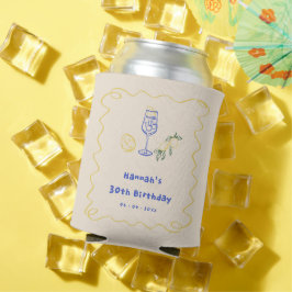 Hand Drawn Summer Adult 30th Birthday 缶クーラー