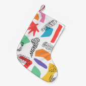 Hand drawn surface design. Artistic Memphis textur スモールクリスマスストッキング (正面 (吊り時))