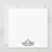Hand Drawn Swans Paired for Life Save the Date セーブザデート (裏面)